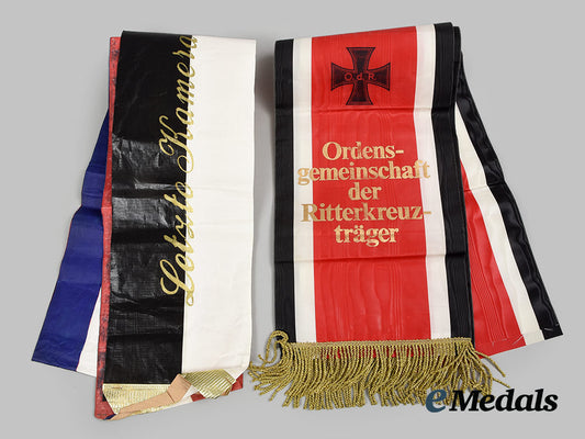 germany,_ss._a_pair_of_postwar_knight’s_cross_recipient_funeral_sashes,_charlemagne_division_ai1_3606_1