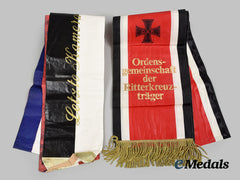 Germany, Ss. A Pair Of Postwar Knight’s Cross Recipient Funeral Sashes, Charlemagne Division