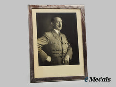 Germany, Third Reich. A Framed And Dedicated Portrait Of Ah