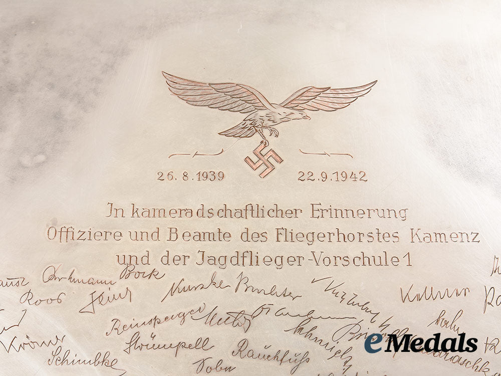 germany,_luftwaffe._a_jagdflieger-_vorschule1_kamenz_commemorative_tray,_by_wmf_ai1_3638