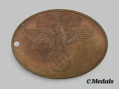 Germany, Ss. A Rare Unissued Staatliche Kriminalpolizei Warrant Disc