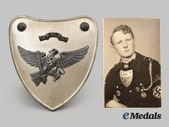 Germany, Hj. A Rare Standard Bearer’s Gorget, With Photo, By C.e. Juncker