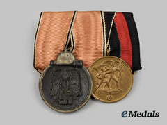 Germany, Wehrmacht. A Medal Bar For An Eastern Front Veteran