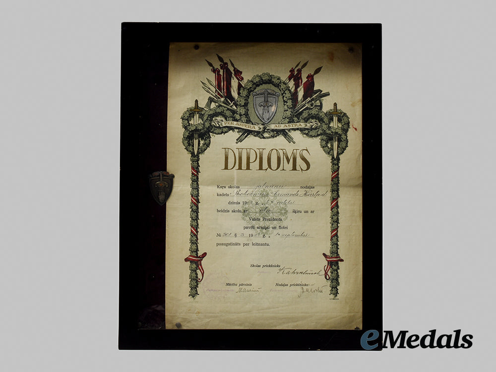 latvia,_republic._a_calvary_department_military_school_diploma_with_badge_ai1_5616