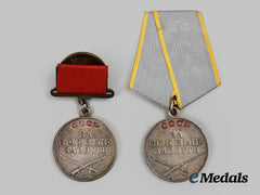 Russia, Soviet Union. Two Medals For Combat Service (Aka Medals "For Battle Merit")