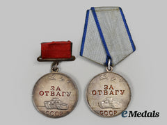 Russia, Soviet Union. Two Medals For Bravery