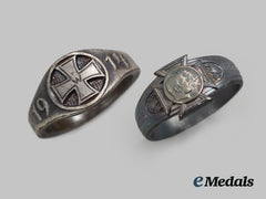 Germany, Imperial. A Pair Of First World War Patriotic Rings