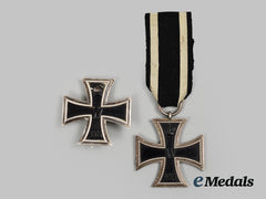 Germany, Imperial. A Pair Of 1914 Iron Crosses, Ii And I Class
