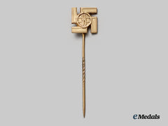 Germany, Ss. A Rare Ss 12-Year Long Service Award, Stick Pin Miniature