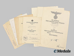 Germany, Wehrmacht. A Mixed Lot Of Award Documents