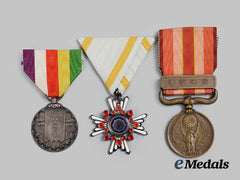 Japan, Empire. A Mixed Lot Of Three Medals