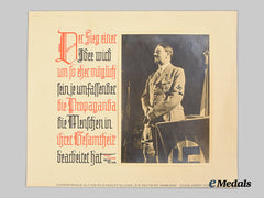 Germany, Third Reich. A 1936 Die Deutsche Werbung Propaganda Card
