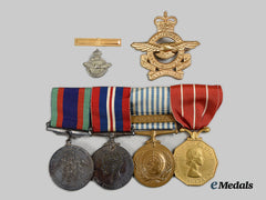 Canada, Commonwealth. A Second War And Korea Medal Bar To Sgt. H. Wiens