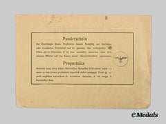 Croatia, Independent State. A German-Issued Safe Conduct Pass To Partisan Fighters