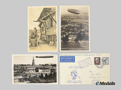 Germany, Third Reich. A Mixed Lot Of Zeppelin Airmail Postcards