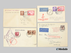 Germany, Third Reich. A Mixed Lot Of Zeppelin Airmail Envelopes And Cards
