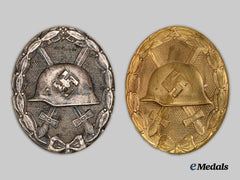 Germany, Wehrmacht. A Pair Of Wound Badges