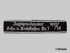 Germany, Luftwaffe. A Rare Jagdgeschwader 1917/18 Officer’s Cuff Title