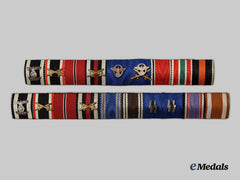 Germany, Third Reich. A Pair Of Ribbon Bars, Post-1945 Assembly