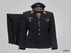 Germany, Luftwaffe. A Uniform And Visor Cap Set To Oberleutnant Schnabel, Condor Legion Veteran