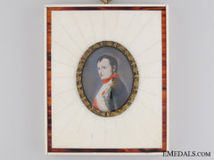 An 1860'S Hand Painted Napoleon I Miniature Portrait