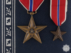 An American Bronze Star With Miniature