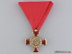 An Austrian Merit Cross 1849 In Gold By F.braun, Vienna