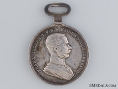 An Austrian Silver Bravery Medal; Second Class