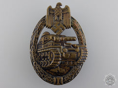 An Early Bronze Grade Tank Assault Badge By B.h. Mayer