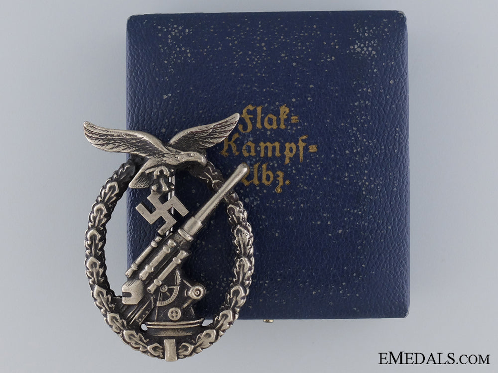an_early_cased_luftwaffe_flak_badge_by_juncker_an_early_cased_l_539c5bd333a28