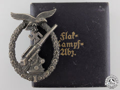An Early Cased Luftwaffe Flak Badge By C.e.juncker