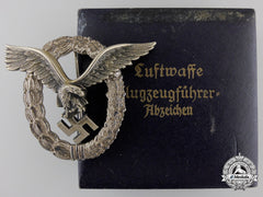 An Early Cased Luftwaffe Pilot's Badge By Gebrder Wegerhof