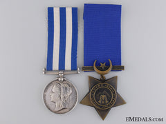 An Egypt Medal Pairing To The Yorkshire Regiment