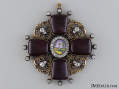 An Exceptional Order Of St.anne With Diamonds C.1870