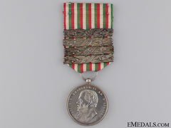 An Italian Independence Medal With Four Clasps