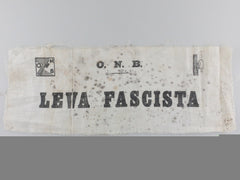 An Italian Leva Italian Youth Fascist "Opera Balilla" Armband