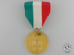 An Italian Medal For Civil Valour; Gold Grade