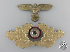 An Nsdap Political Leader's Visor Wreath And Eagle