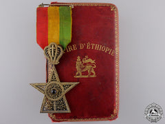 An Order Of The Star Of Ethiopia; 4Th Class Knight With Case