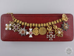 An Outsanding Austrian Miniature Award Chain In Gold By Rothe
