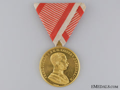 Austrian Golden Bravery Medal In Gold