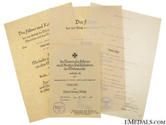Award Documents To Wachmeister Im Ss-Pol.artillerie R.