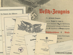 Germany, Luftwaffe. A Collection Of Award Documents To Fallschirmjäger Stabsfeldwebel Herbert Langner