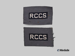 Canada, Commonwealth. Two Royal Canadian Corps of Signal Patches