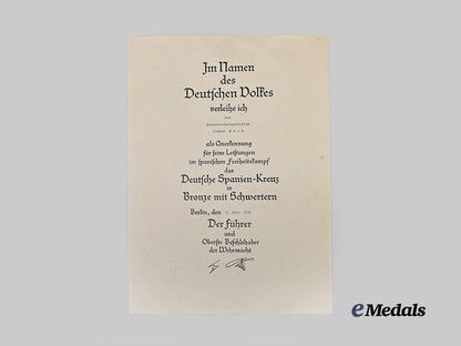 germany,_kriegsmarine._an_award_document_for_a_spain_cross_in_bronze_with_swords,_to_matrosenobergefreiter_johann_breu_e_medals__g62734_2