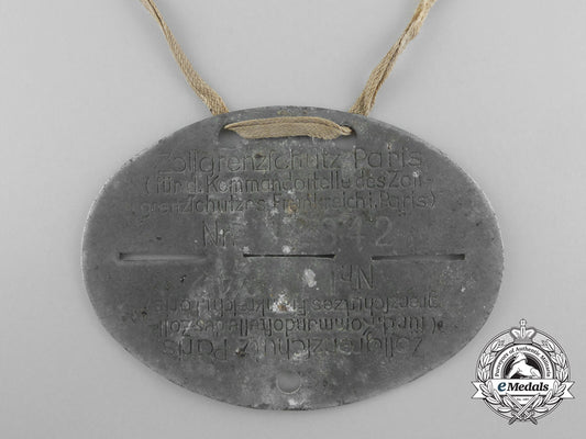 a_second_war_german_id_tag;_customs(_zollgrenzschutz)_paris_b_0156