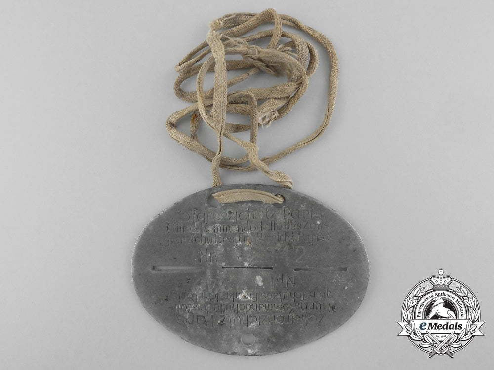 a_second_war_german_id_tag;_customs(_zollgrenzschutz)_paris_b_0157