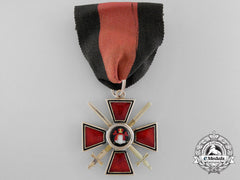 An Imperial Russian Order Of St. Vladimir 4Th Class; Military Division In Gold
