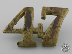 A Fenian Raid Period 47Th Frontenac Battalion Of Infantry Collar Badge