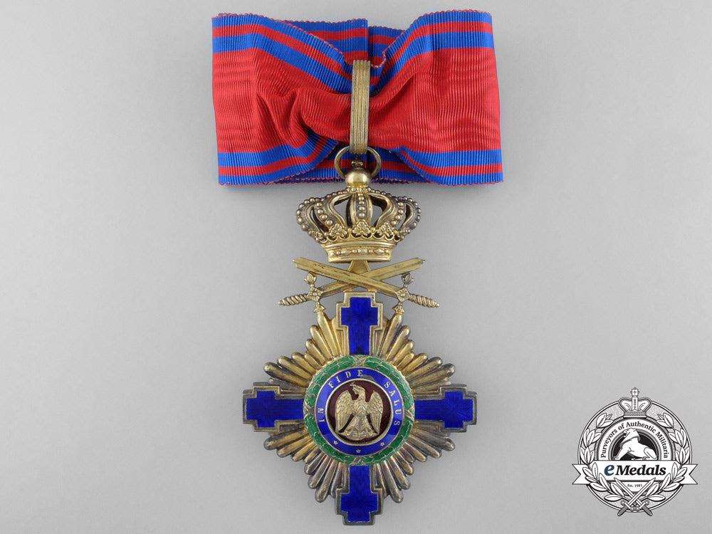 an_order_of_the_star_of_romania;_commander_with_crossed_swords&_case_b_0586